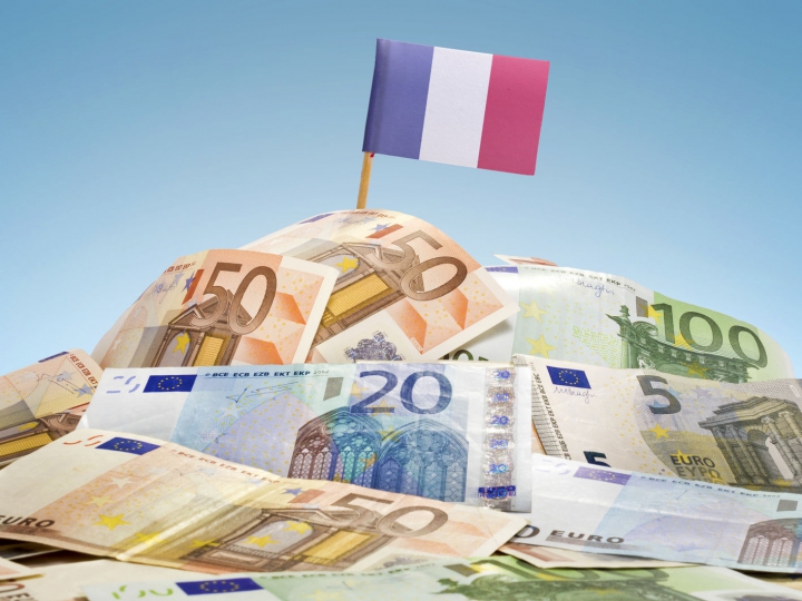 Franse vlag met geld